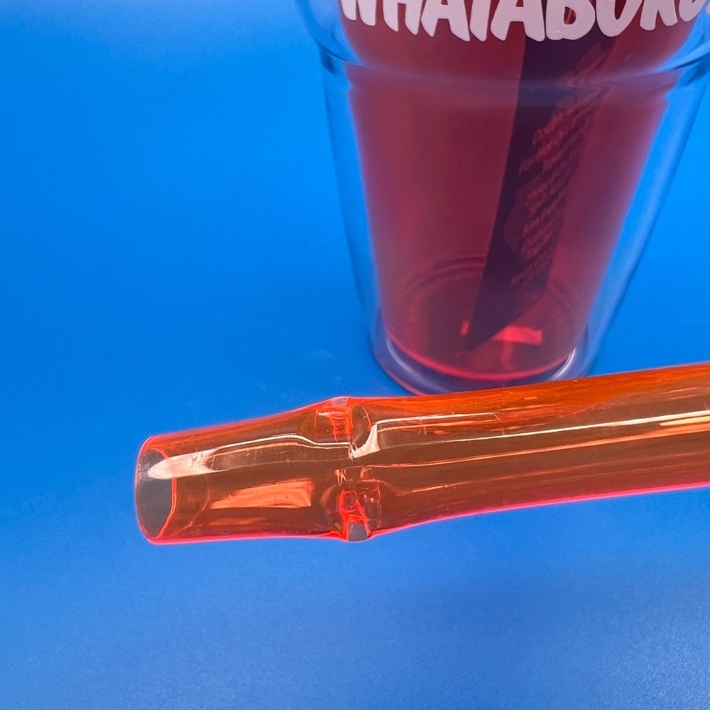 Whataburger Orange Double Wall Insulated Travel Tumbler Cup with Lid and Straw - Picture 5 of 8